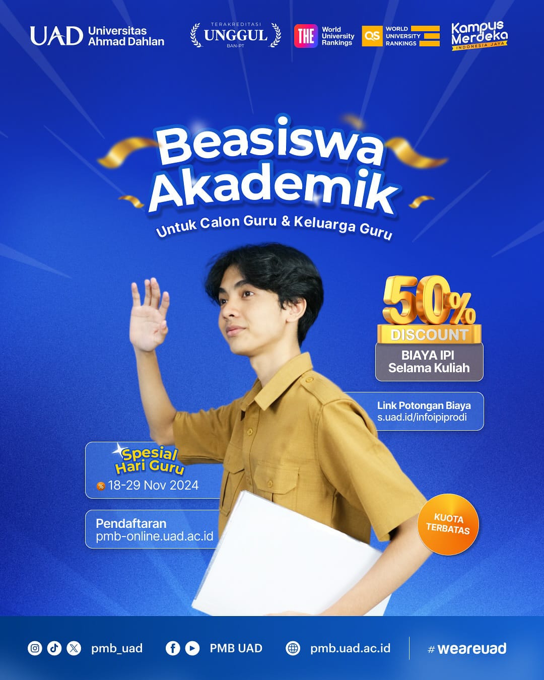 Beasiswa Akademik Untuk Calon Guru dan Keluarga Guru