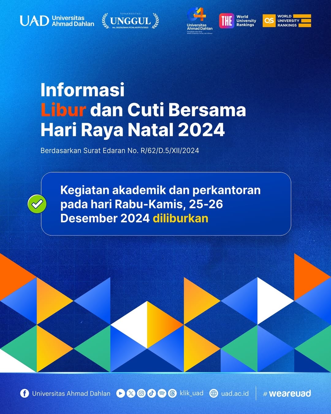 Informasi Libur Hari Raya Natal 