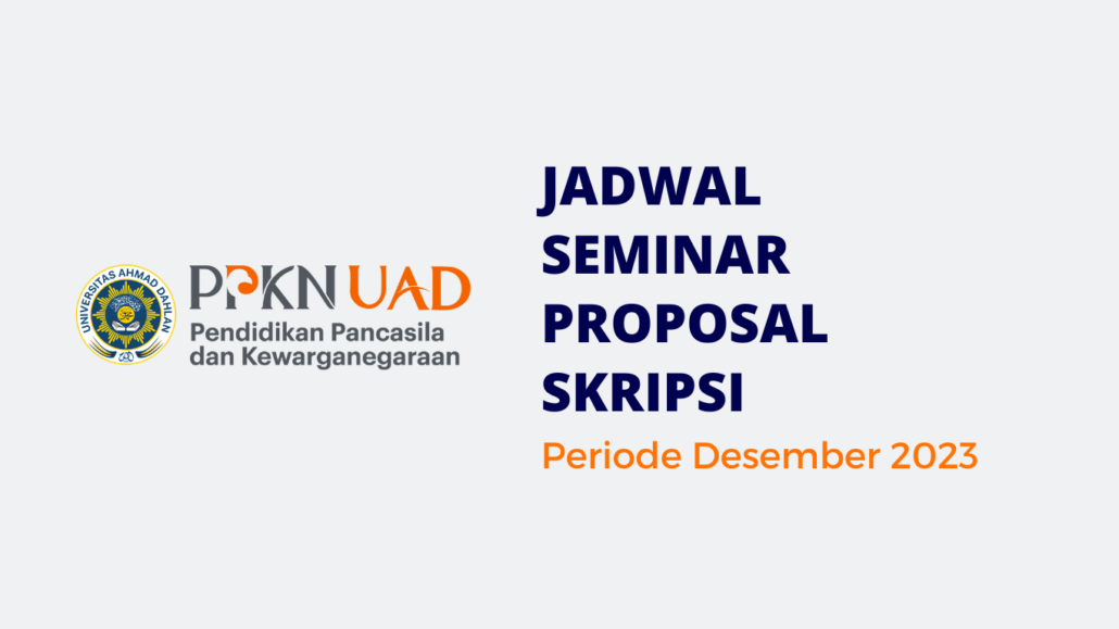 Jadwal seminar proposal skripsi