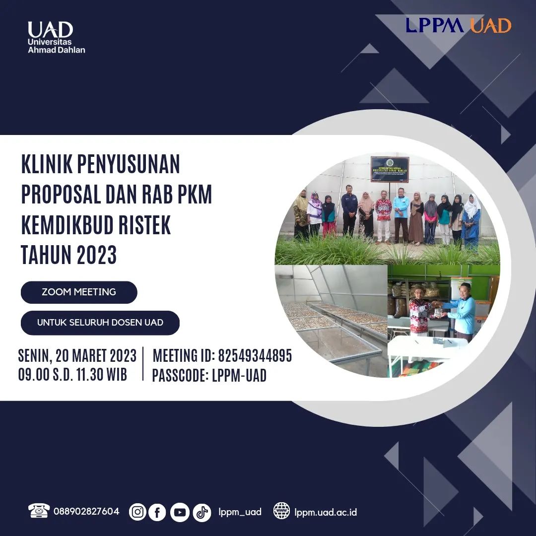 Klinik Penyusunan Proposal dan RAB PkM Kemdikbud Ristek Tahun 2023