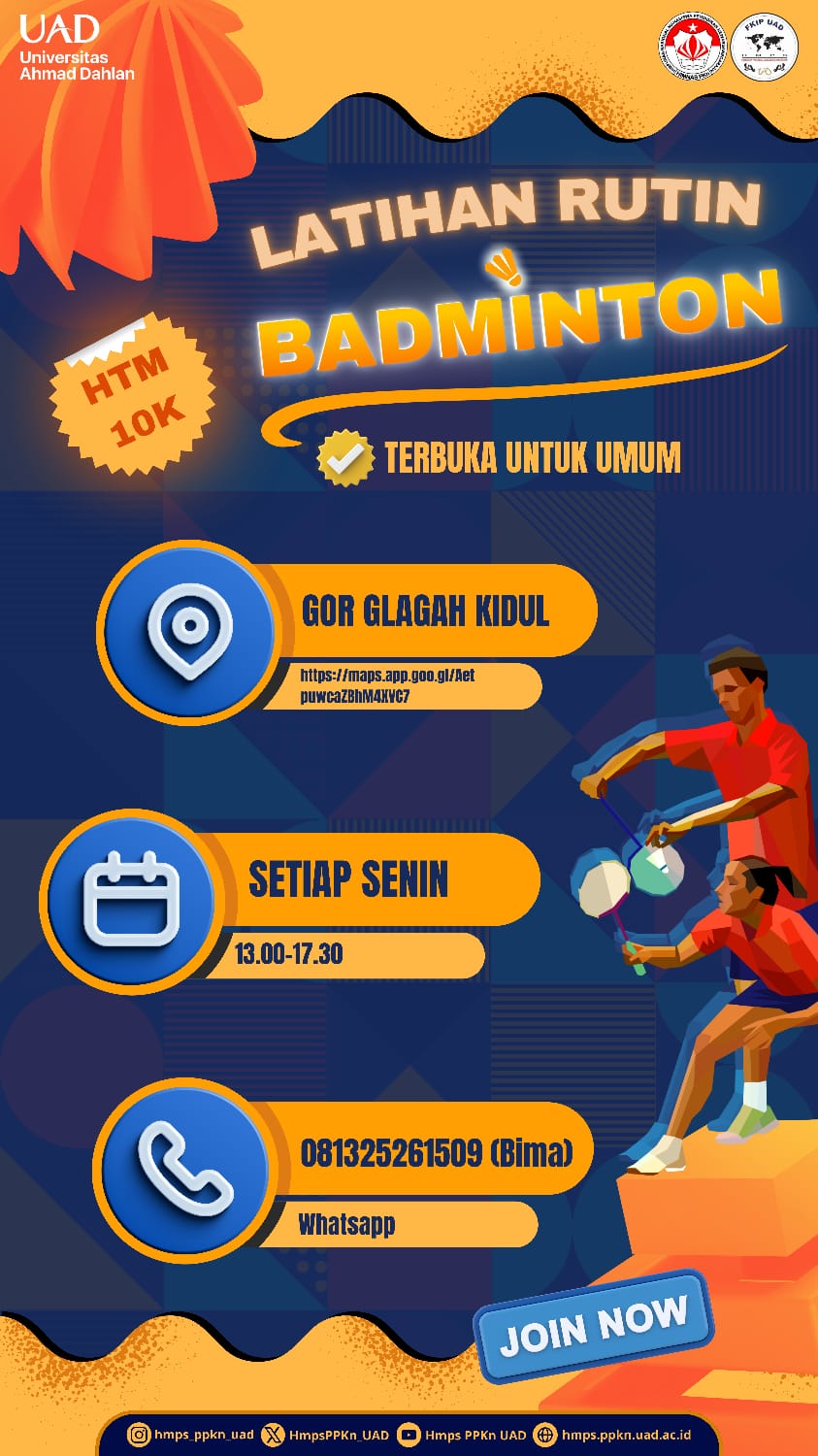 Latihan Rutin Badminton HMPS PPKn UAD