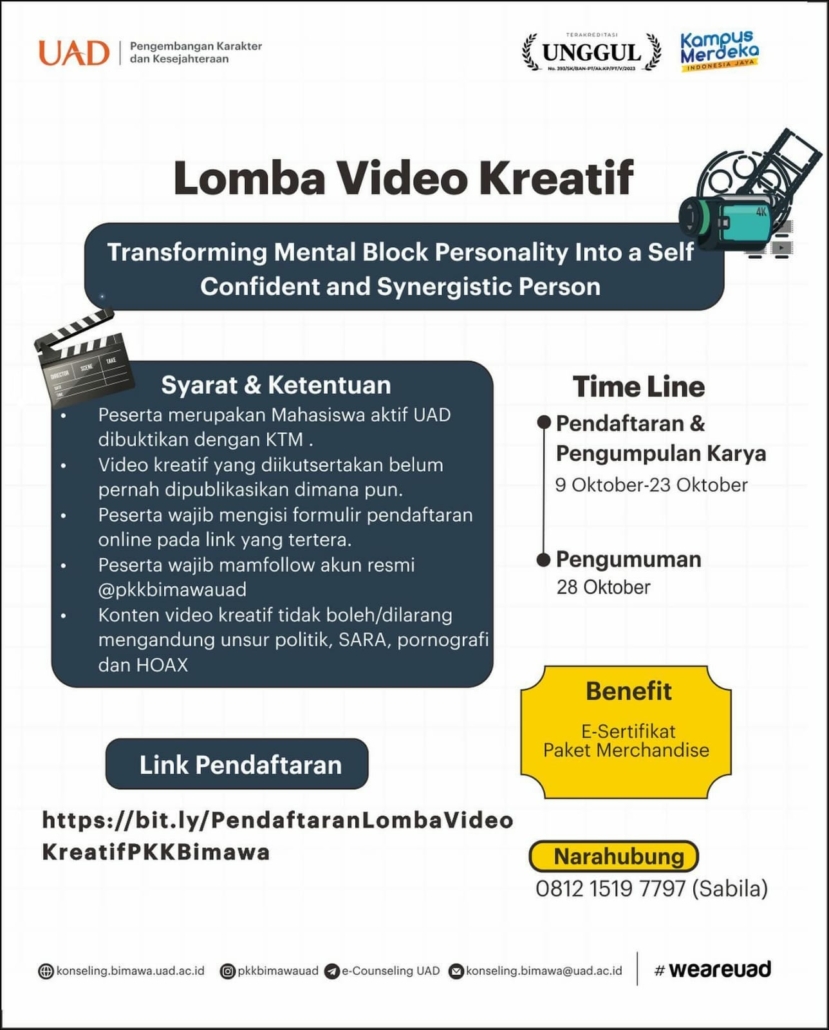 Tingkatkan Kreatifitas, PKK BIMAWA UAD Gelar Lomba Video Kreatif