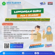 Lowongan Guru di SMK Muhammadiyah Bangunjiwo Kasihan