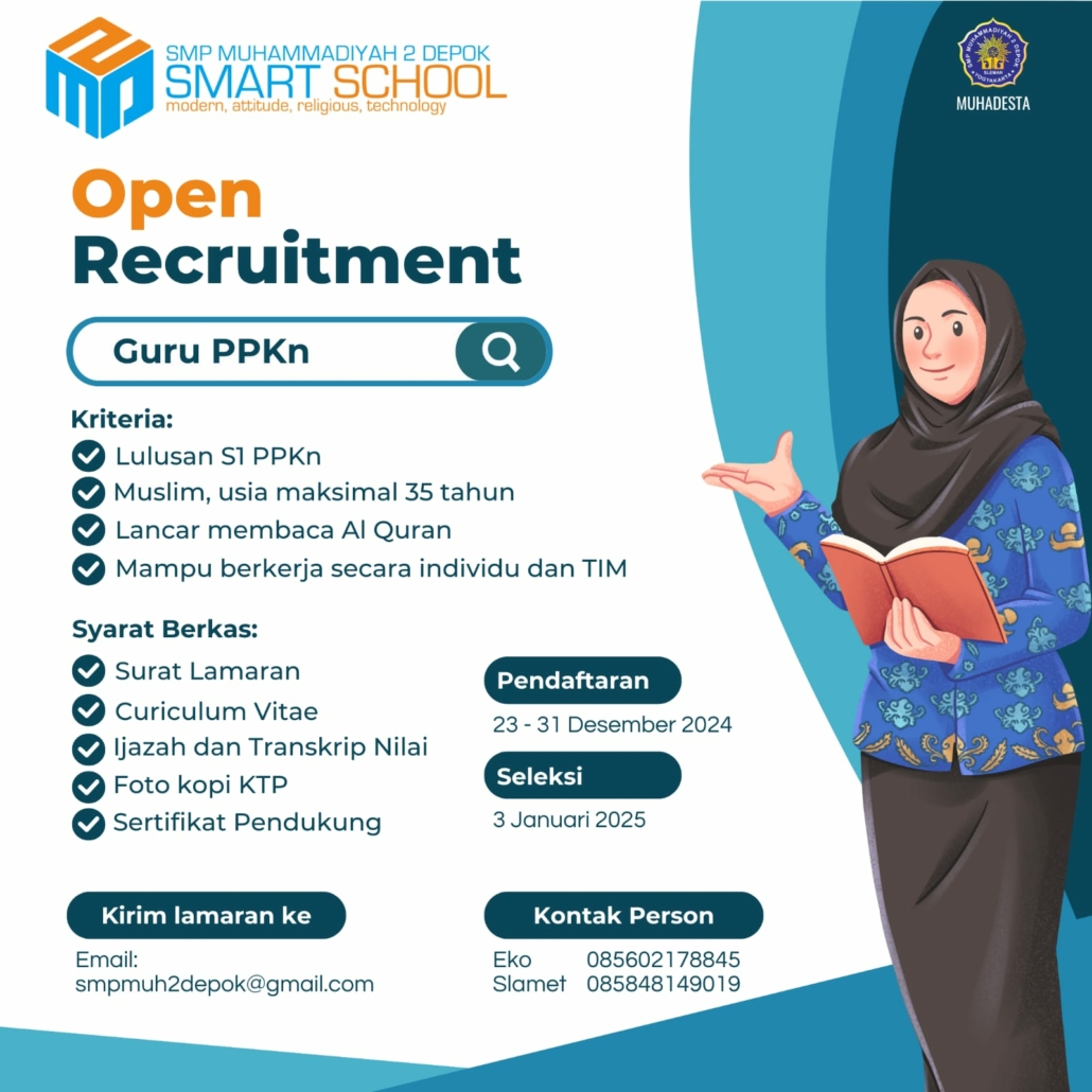 Lowongan SMP Muhammadiyah 2 Depok – Yogyakarta