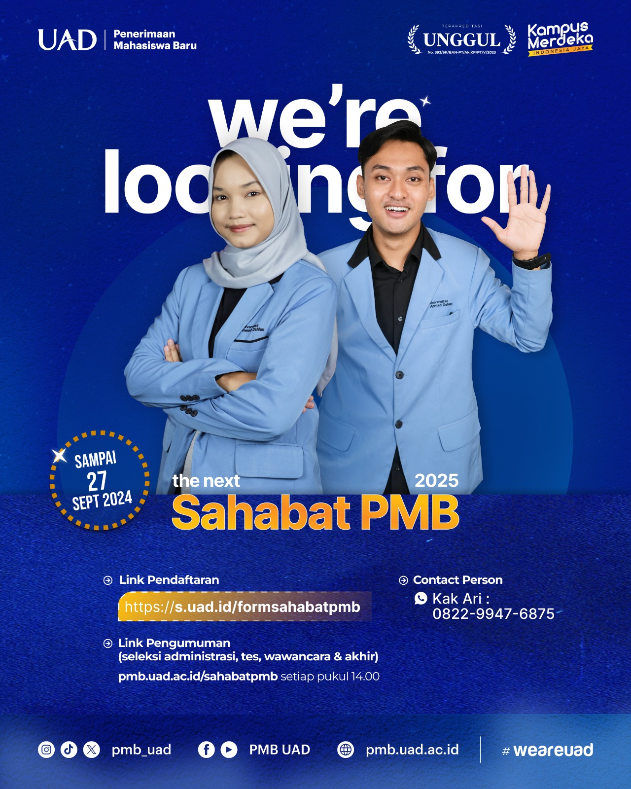 OPEN RECUITMENT SAHABAT PMB UAD 2025