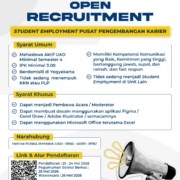 Open Recruitment Student Employment Pusat Pengembangan Karier UAD 2026