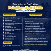 Pendaftaran Co-Trainer Pelatihan Soft Skills Tahap 1 2025