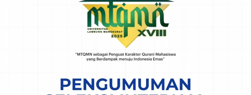 Pengumuman Pemenang Seleksi Internal MTQMN UAD 2025