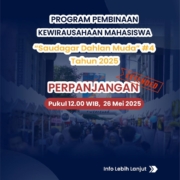 Perpanjangan Pendaftaran Program Pembinaan Kewirausahaan Mahasiswa