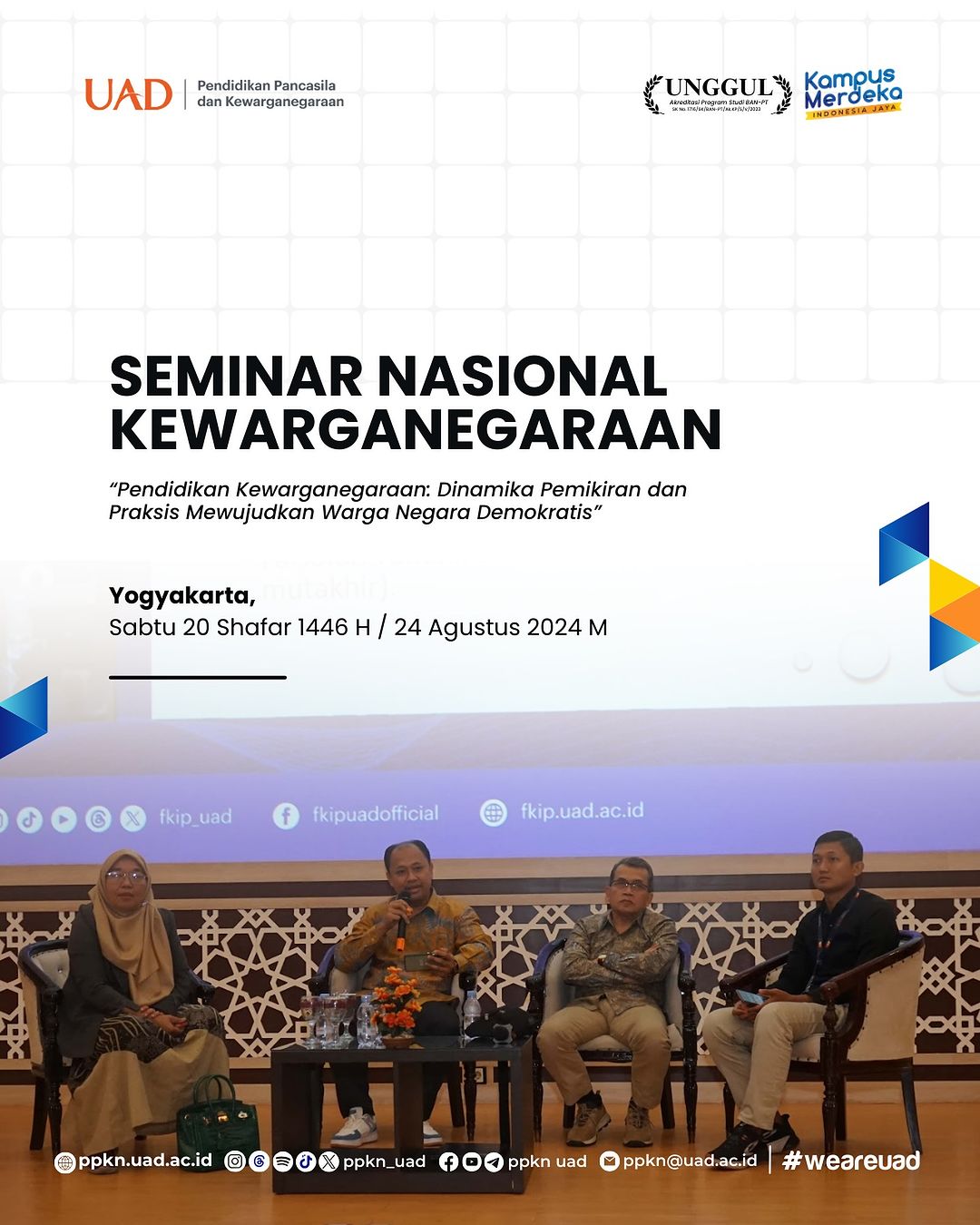 Program Studi PPKn UAD gelar Seminar Nasional Kewarganegaraan: Dinamika Pemikiran dan Praksis Mewujudkan Warga Negara Demokratis