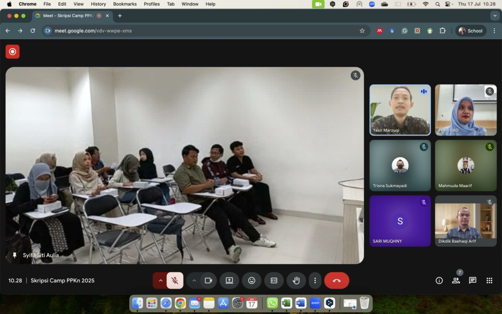 Skripsi Camp Prodi PPKn Dorong Mahasiswa Angkatan 2019,2020, dan 2021 Tuntaskan Skripsi dengan Terarah