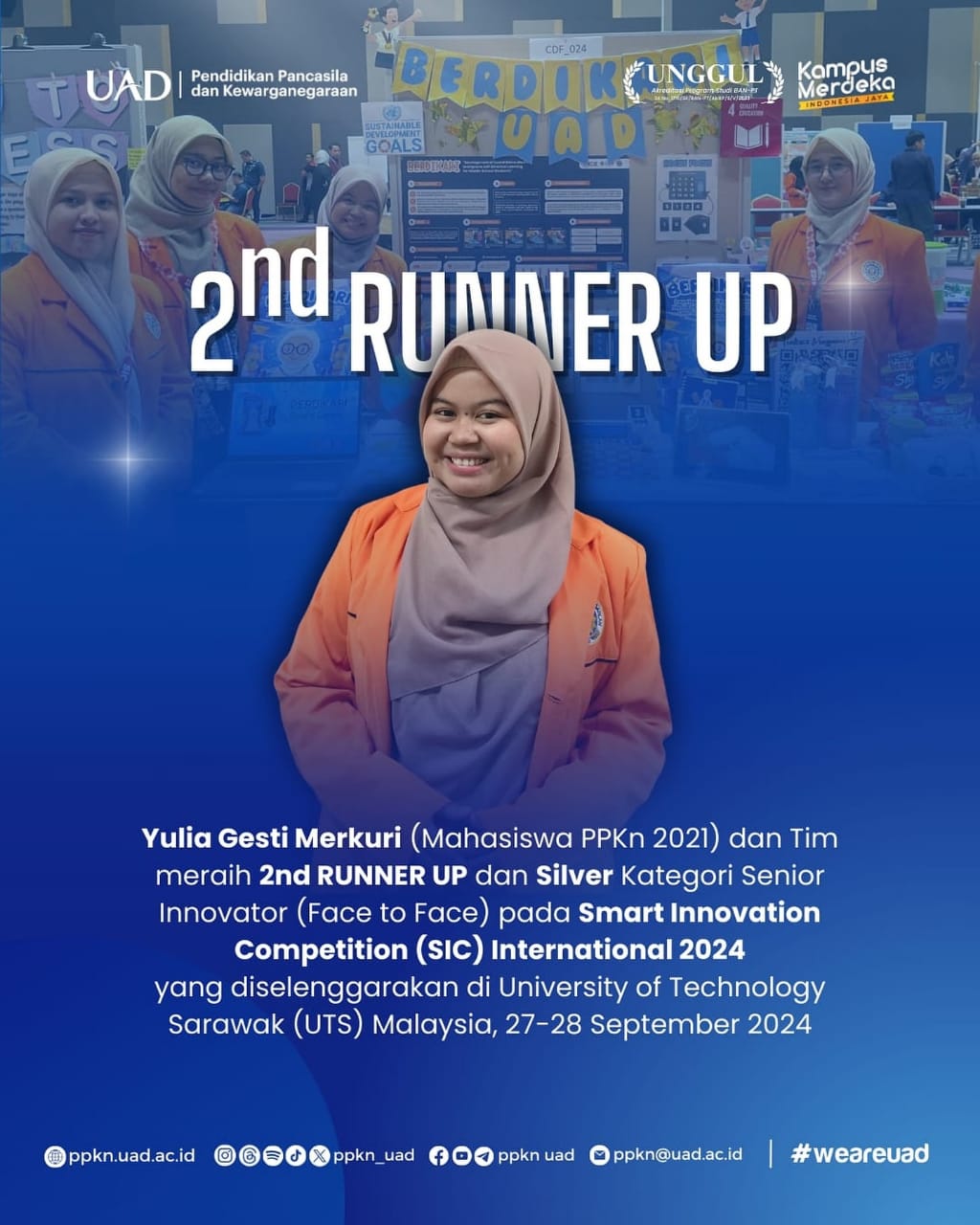 Yulia Gesti Merkuri dan Tim Raih 2nd Runner Up dan Silver di Smart Innovation Competition 2024