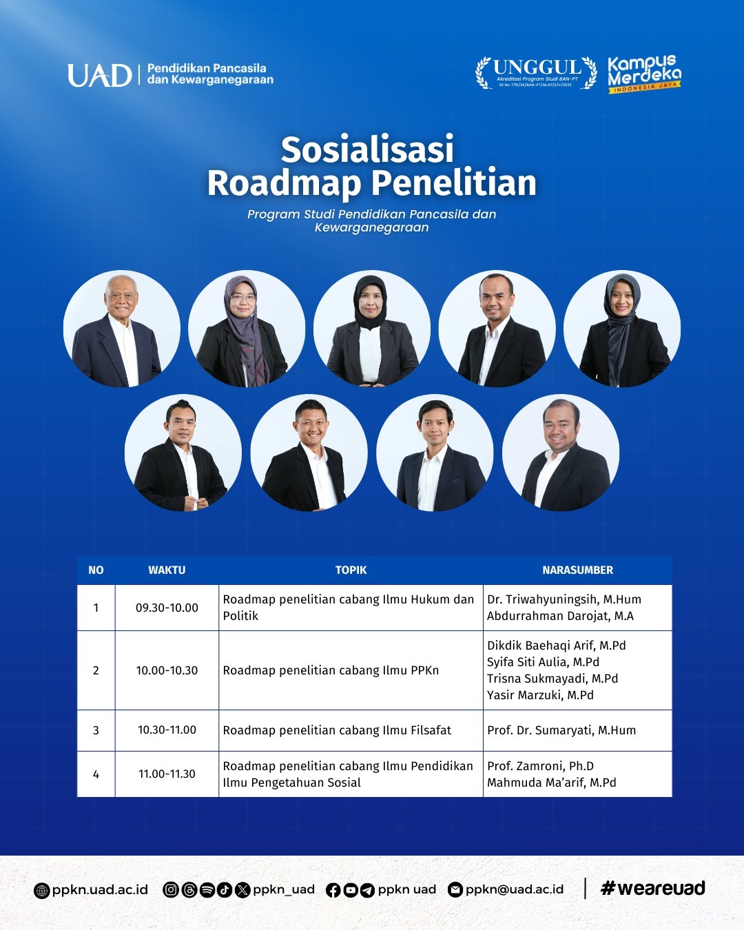 Sosialisasi Roadmap Penelitian Prodi PPKn