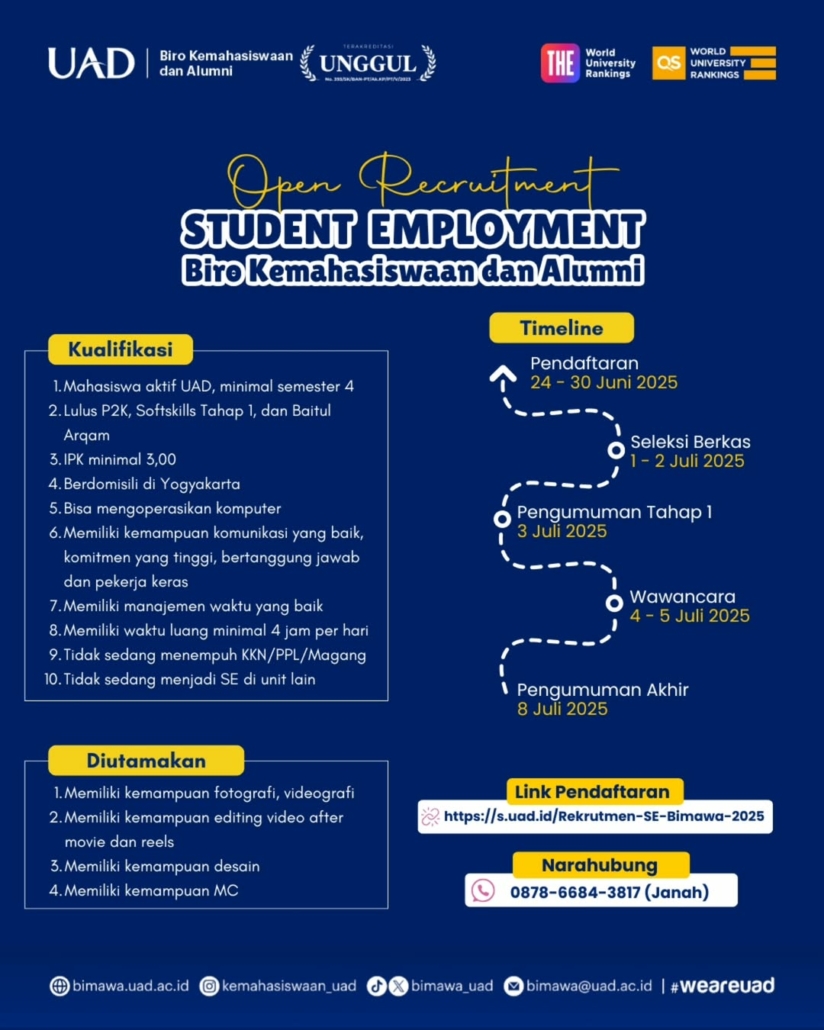 Student Employment  Bimawa UAD 2025