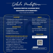 Telah dibuka Pendaftaran Beasiswa Presentasi Akademik (BPA) Mahasiswa Aktif Semester II Tahun Akademik 20242025