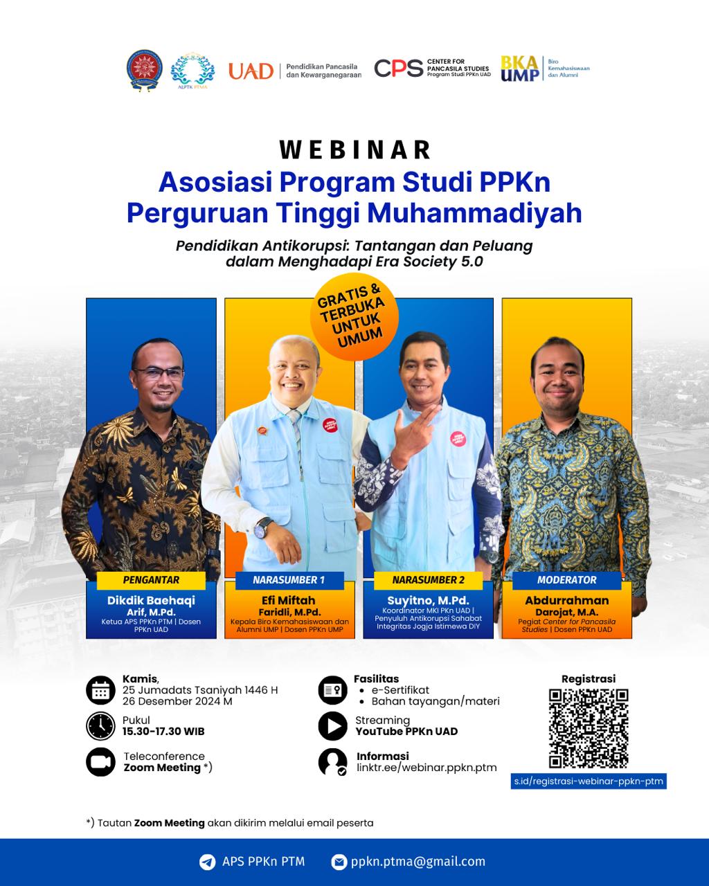 Webinar Asosiasi Program Studi PPKn Perguruan Tinggi Muhammadiyah

