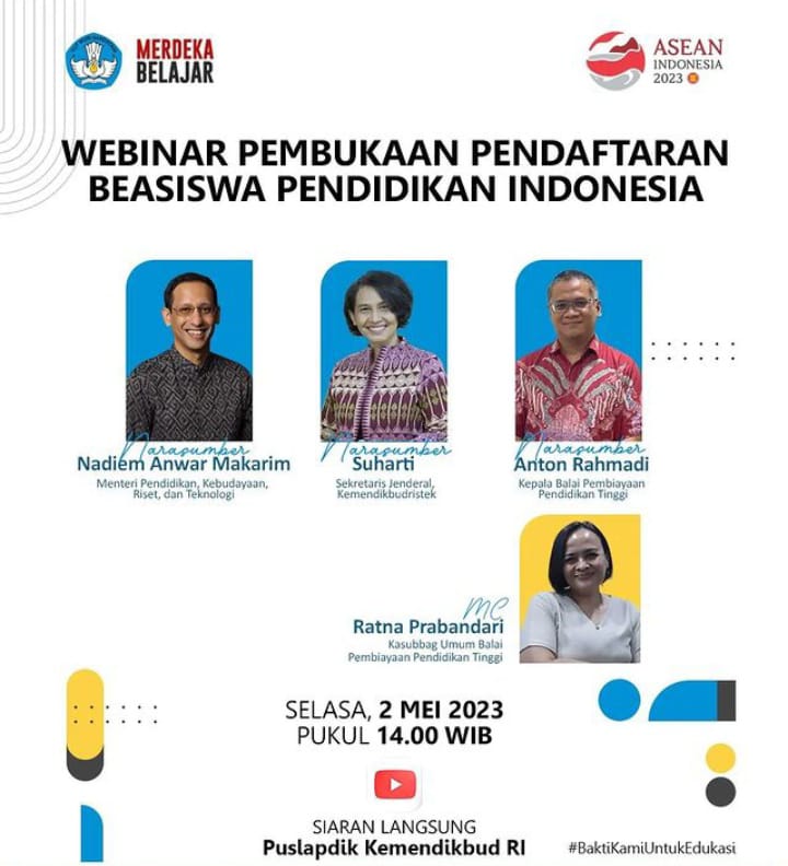 Webinar Pembukaan Pendaftaran Beasiswa Pendidikan Indonesia