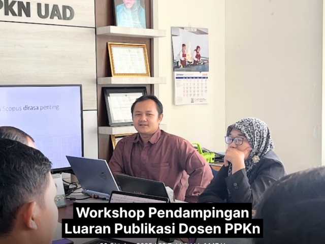 Workshop Pendampingan Luaran Publikasi Dosen PPKn UAD