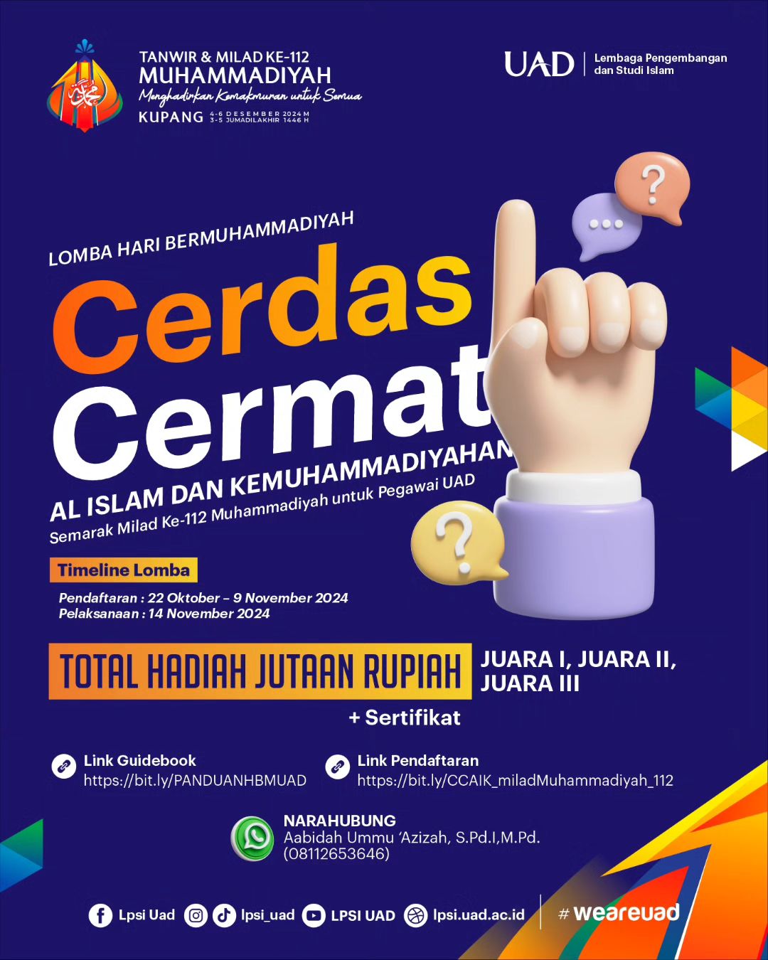 Lomba Hari Kemuhammadiyahan: Cerdas Cermat
