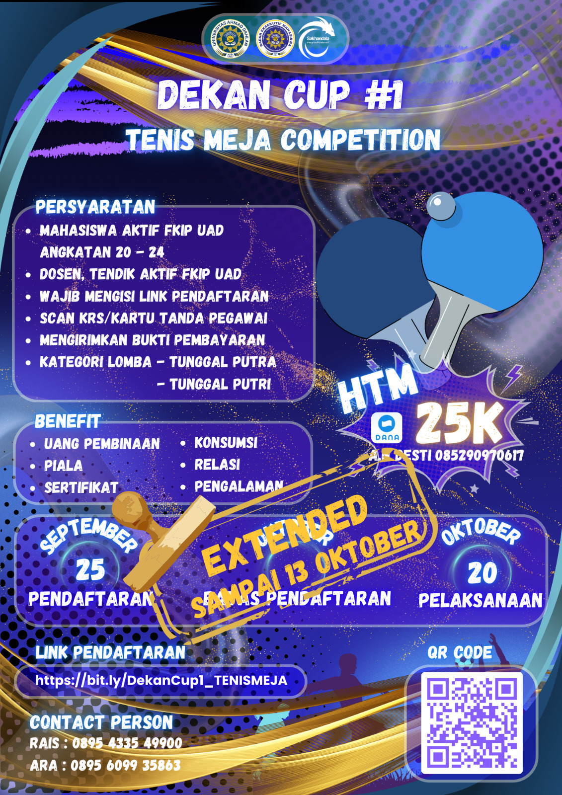 Open Registration lomba Dekan Cup #1 2024