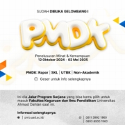 Telah dibuka gelombang 1 PMB UAD Jalur PMDK