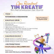 open recruitment tim kreatif bimawa uad