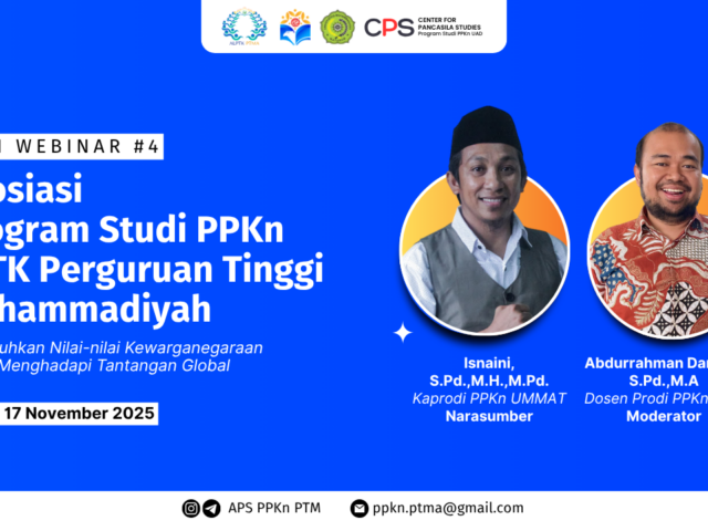Mahasiswa dan Dosen UAD Ikuti Webinar APS PPKn LPTK PTM Bahas Penguatan Nilai Kewarganegaraan